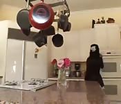 Big-assed maid done through her torn fishnets