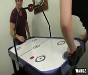 Blonde amateur loses a bet and pays up with pussy